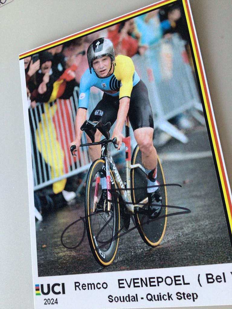 Wielerkaart 2014team belgie remco evenepoel signe, Sport en Fitness, Wielrennen, Verzenden