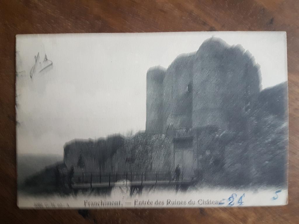 Carte postale Franchimont Entrée des Ruines du Château, Enlèvement ou Envoi, Avant 1920, Affranchie, Liège