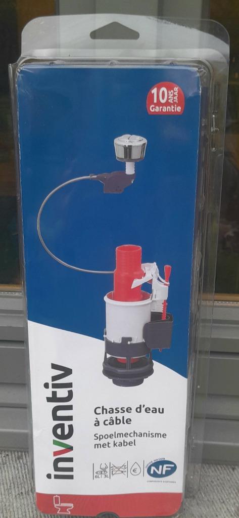 Chasse d'eau simple à câble double poussoir INVENTIV, Enlèvement ou Envoi, Neuf, Toilettes