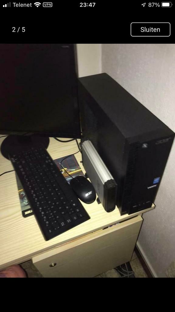 Zgan desktop pc merk AZUS, Computers en Software, Ophalen of Verzenden, Zo goed als nieuw
