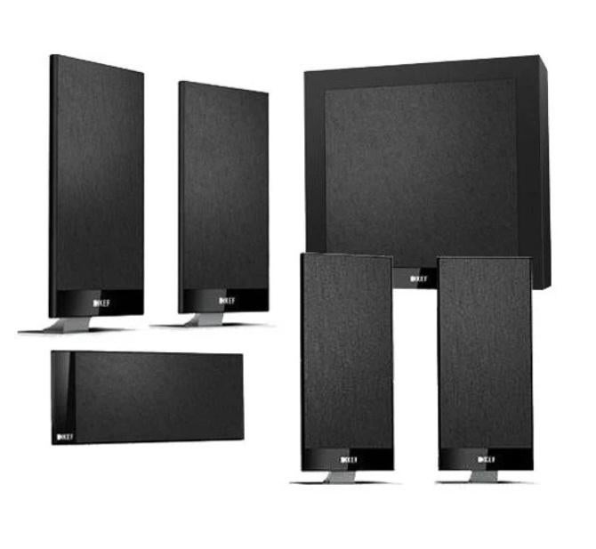 Slim KEF T105 System luidspreker set 5.1 650W T101 T2, Autres marques, Ensemble surround complet, Enlèvement ou Envoi, Utilisé