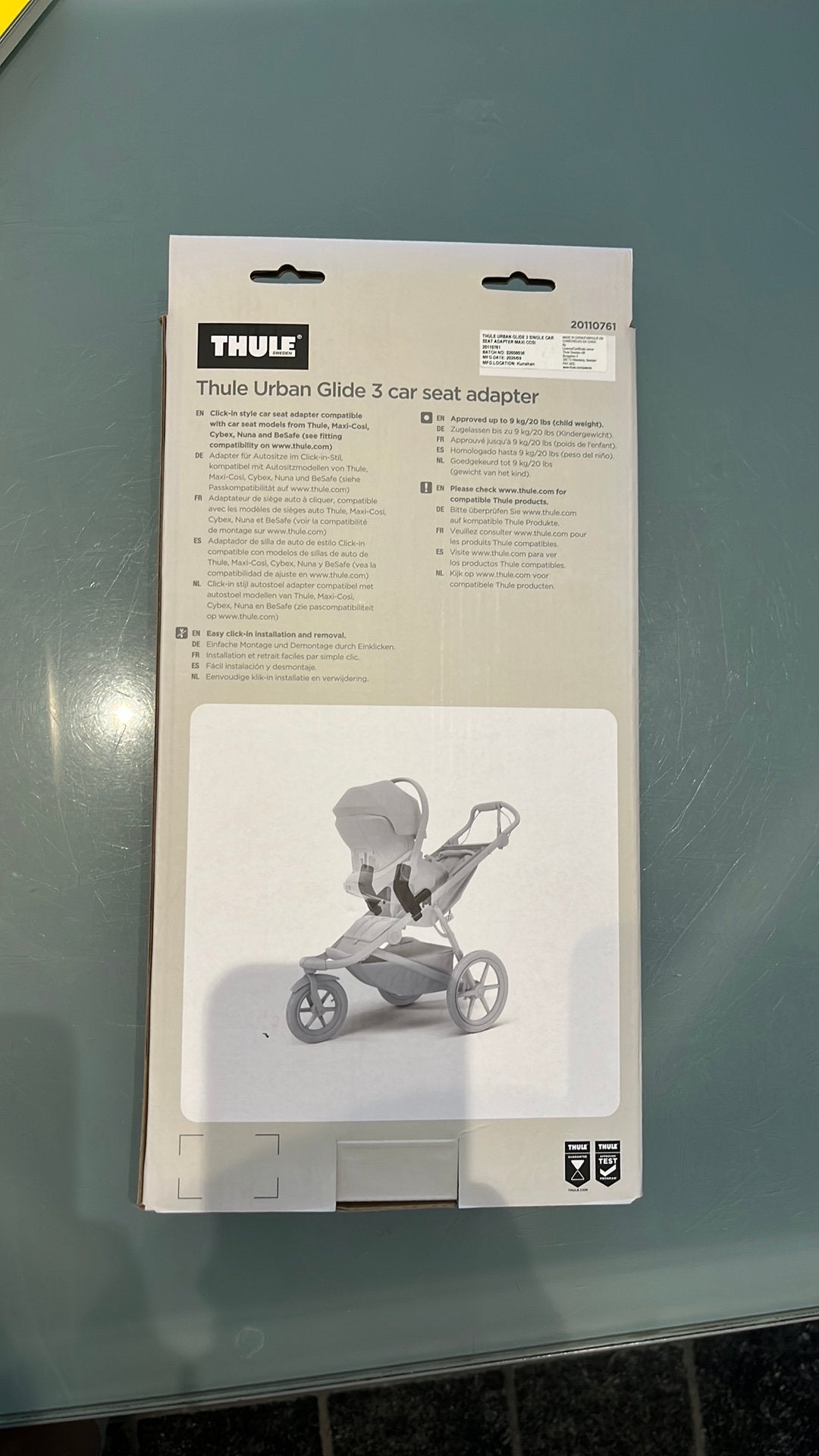 Thule Urban Glide 3 car seat adapter, Overige methoden, Nieuw, Ophalen of Verzenden, 0 t/m 10 kg