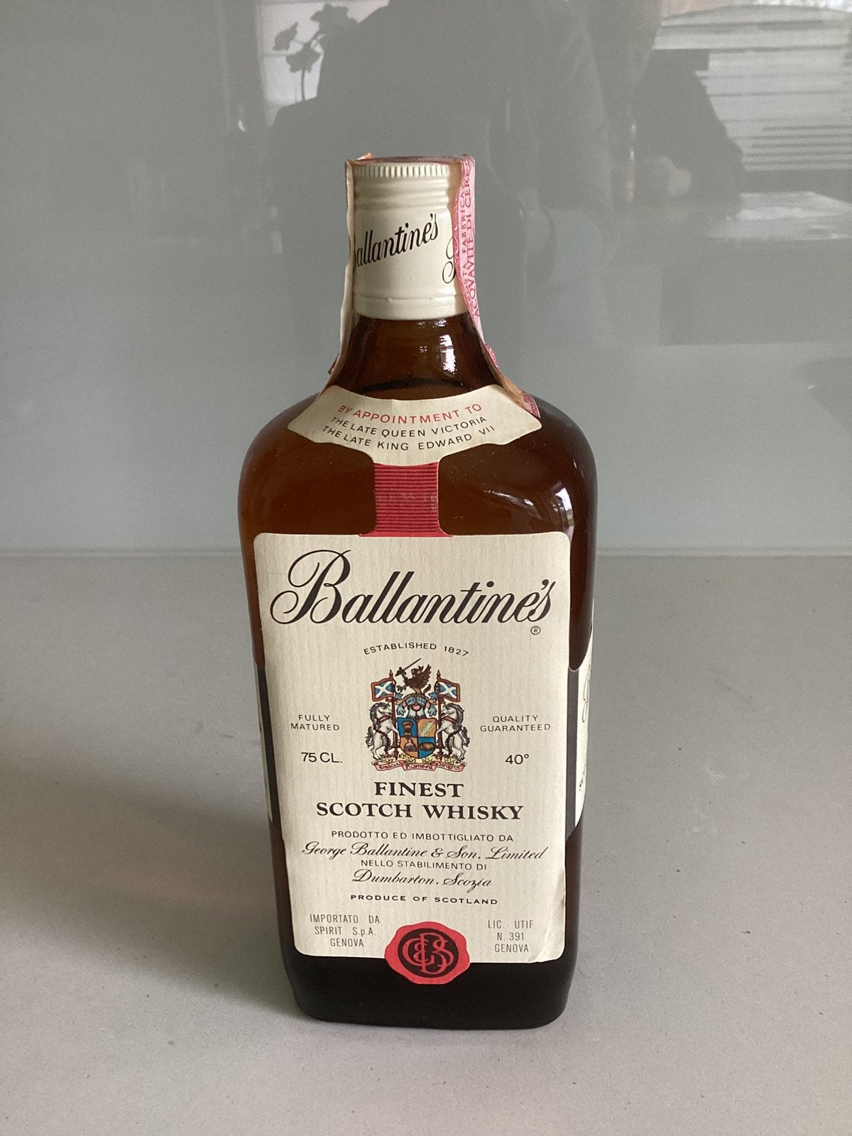 Oude Ballantines scotch whisky 40 en 75 cl, Verzamelen, Wijnen, Ophalen, Zo goed als nieuw