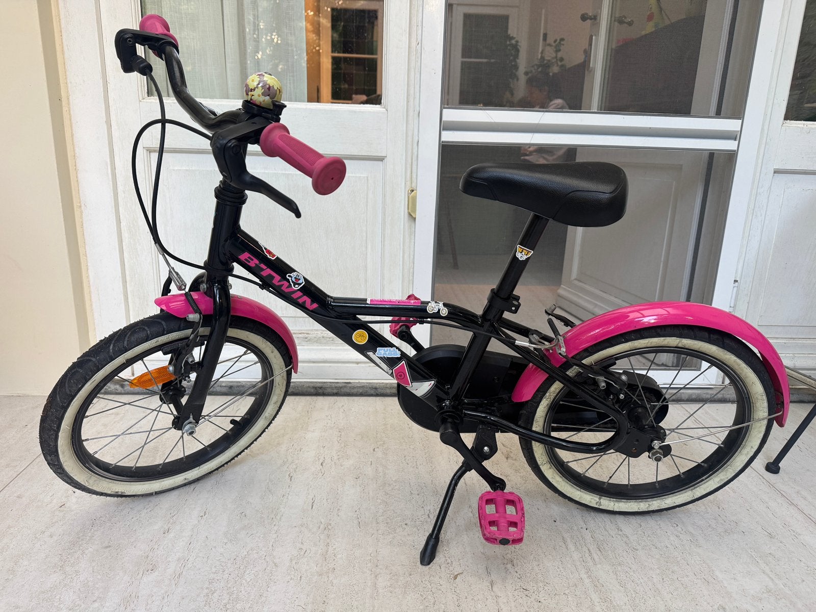 B-TWIN kinderfiets 16inch, Fietsen en Brommers, Ophalen, Gebruikt, Velgrem, 16 tot 20 inch