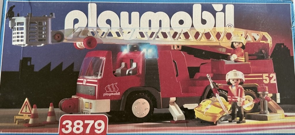 playmobil 3879 brandweer ladderwagen, Complete set, Voertuig, Ophalen of Verzenden, Zo goed als nieuw