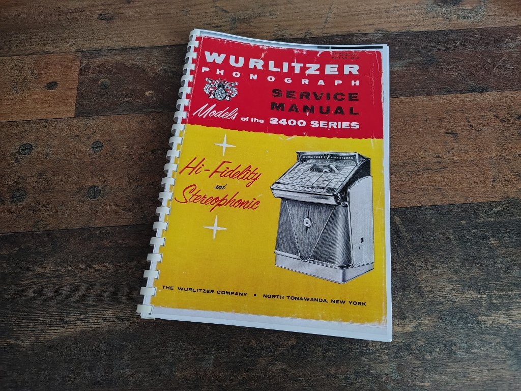 Service Manual: Wurlitzer 2400 (1960) jukebox nieuw !!, Verzenden, Wurlitzer