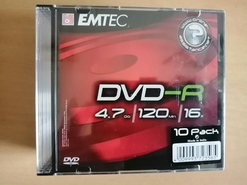 Nouveau paquet de 10 DVD-R vierges Emtec (BASF), Informatique & Logiciels, Disques enregistrables, Enlèvement ou Envoi, Neuf, Dvd