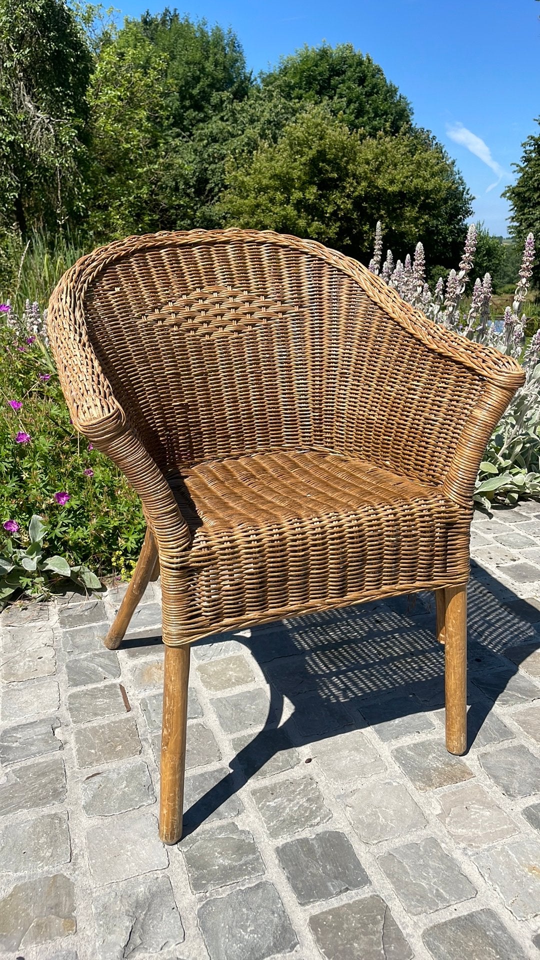 Rieten zeteltje in perfecte staat, Huis en Inrichting, Stoelen, Ophalen, Bruin, Klassiek, Riet of Rotan