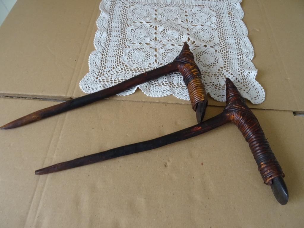 Hache ensemble haches Asmat Papouasie-Nouvelle-Guinée 36cm, Enlèvement ou Envoi
