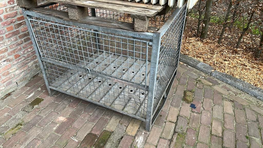 Draadcontainer gitterbox, Enlèvement