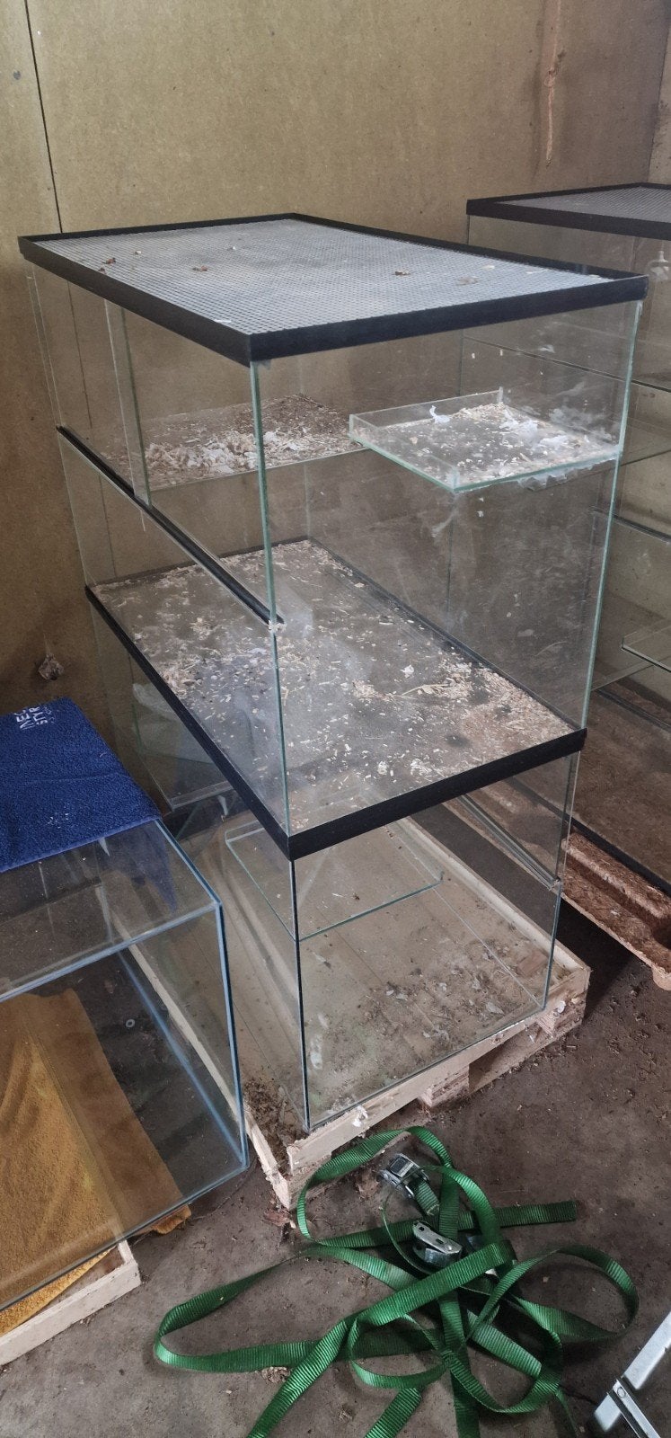 2-Delig Glazen Gerbilarium / Terrarium, Animaux & Accessoires, Enlèvement, Utilisé, Terrarium ou Paludarium