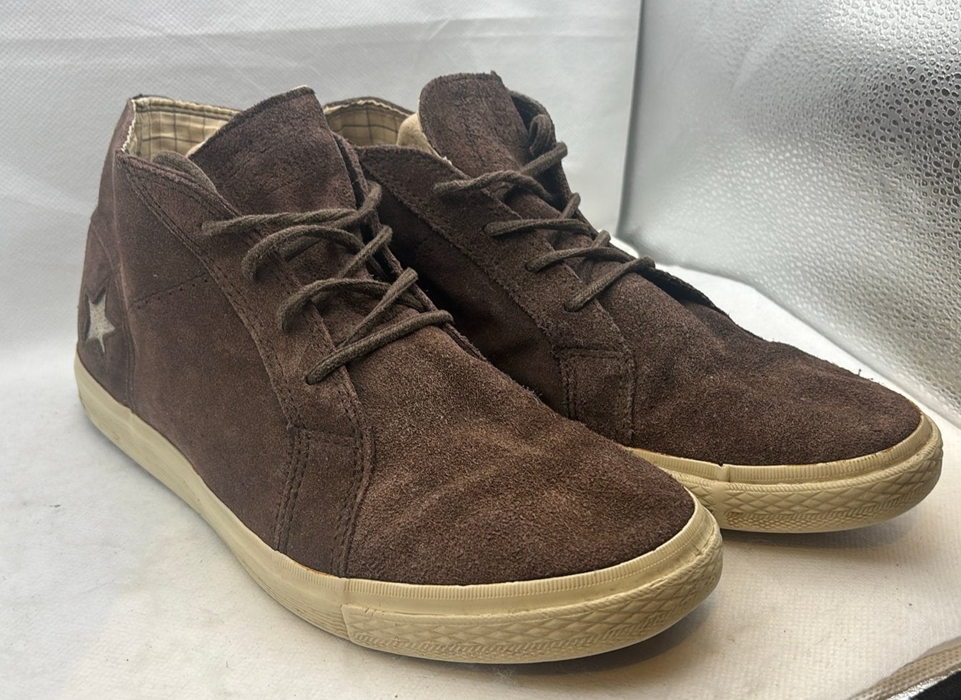 Converse One Star Brown Suede Mid-Top Shoes – EU 43 / US 9.5, Enlèvement ou Envoi, Porté