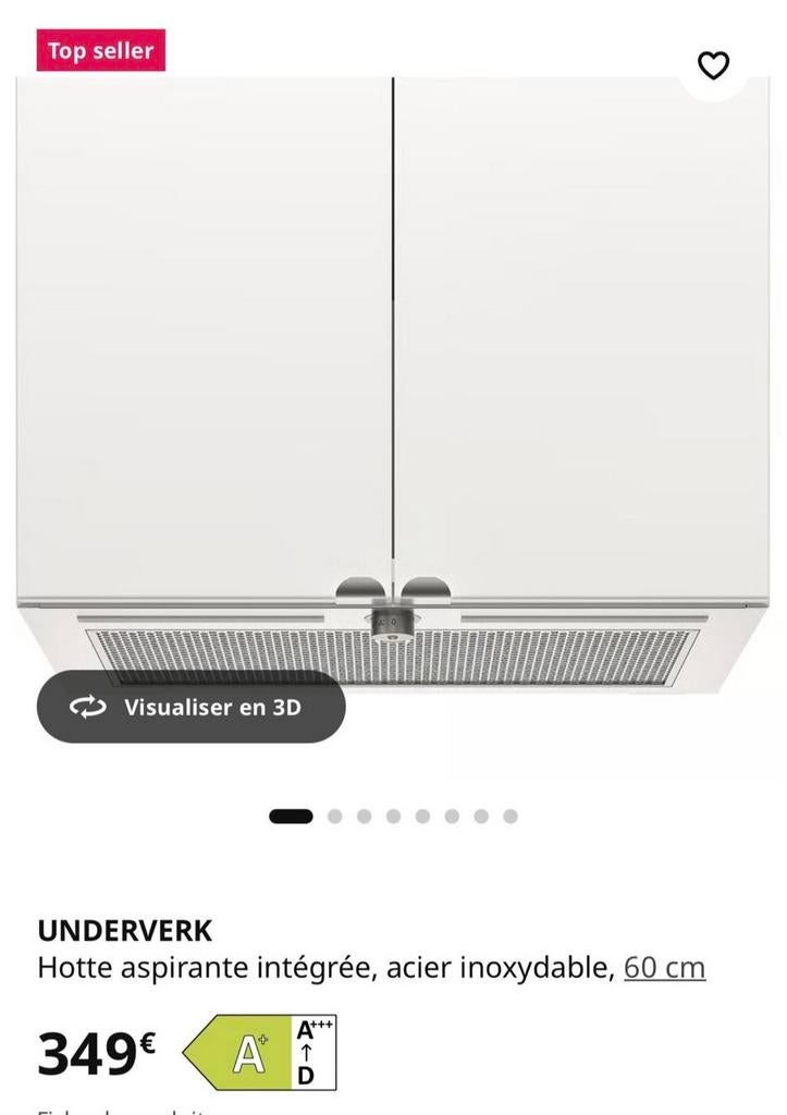 Hotte aspirante intégrée, Electroménager, Enlèvement