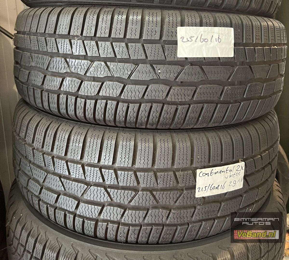 2x continental winterbanden 215-60-16, Auto-onderdelen, Banden en Velgen, Ophalen, -, Winterbanden, Band(en)