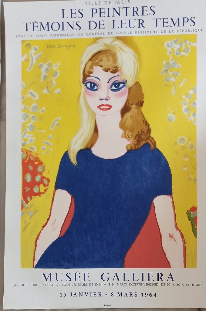 Kees Van Dongen  affiche Brigitte Bardot, Ophalen of Verzenden