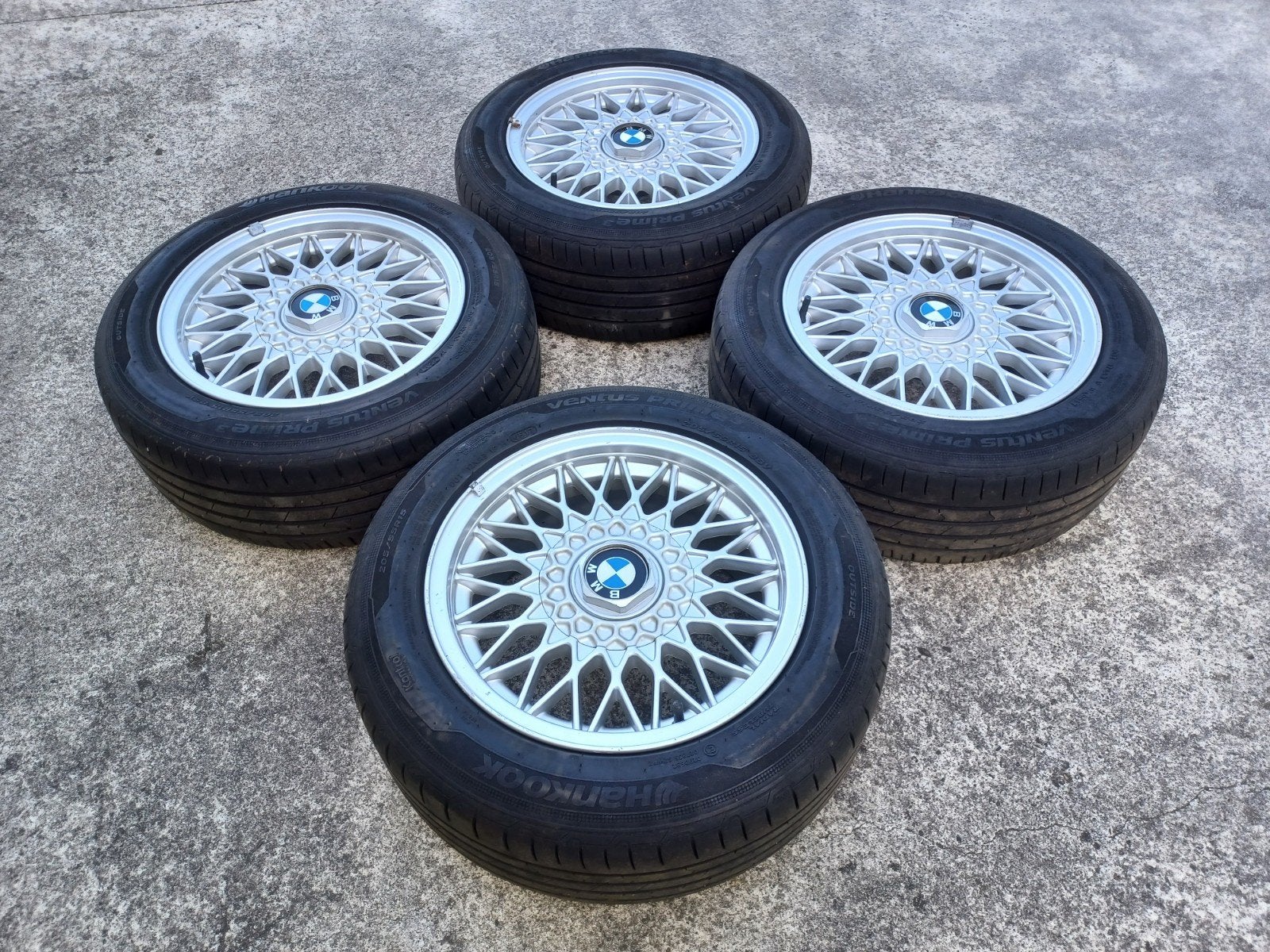 BMW e30 BBS kruisspaakvelgen 7J x 15 inch, ET24, Auto-onderdelen, Banden en Velgen, Band(en), Zomerbanden, 15 inch, 205 mm, Personenwagen