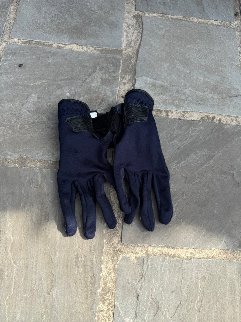 Paardrijhandschoenen (Fouganza, maat 12-14 jaar), Autres tailles, Bleu, Comme neuf, Enlèvement