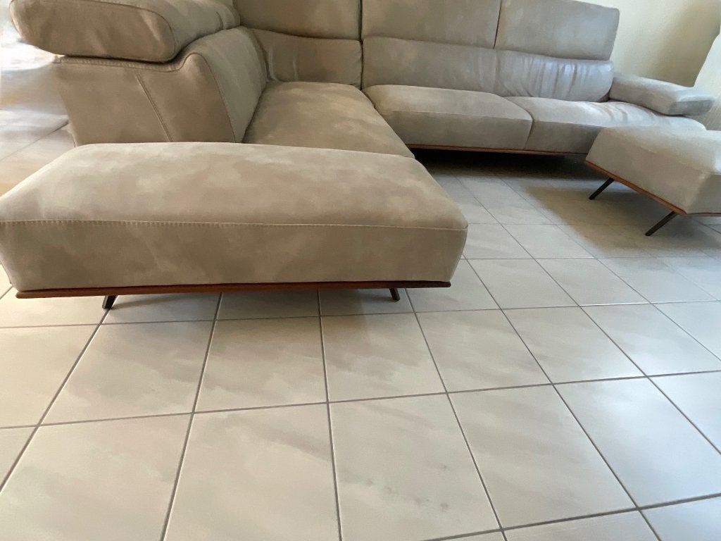 Hoek Zetel met poef, 100 à 125 cm, 250 à 300 cm, Banc d'angle, Quatre personnes ou plus