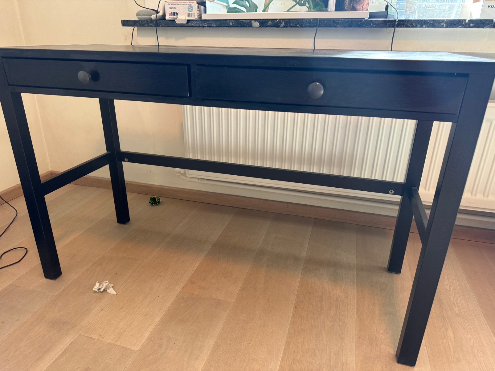 Ikea HEMNES BUREAU met 2 lades, Maison & Meubles, Enlèvement, Utilisé