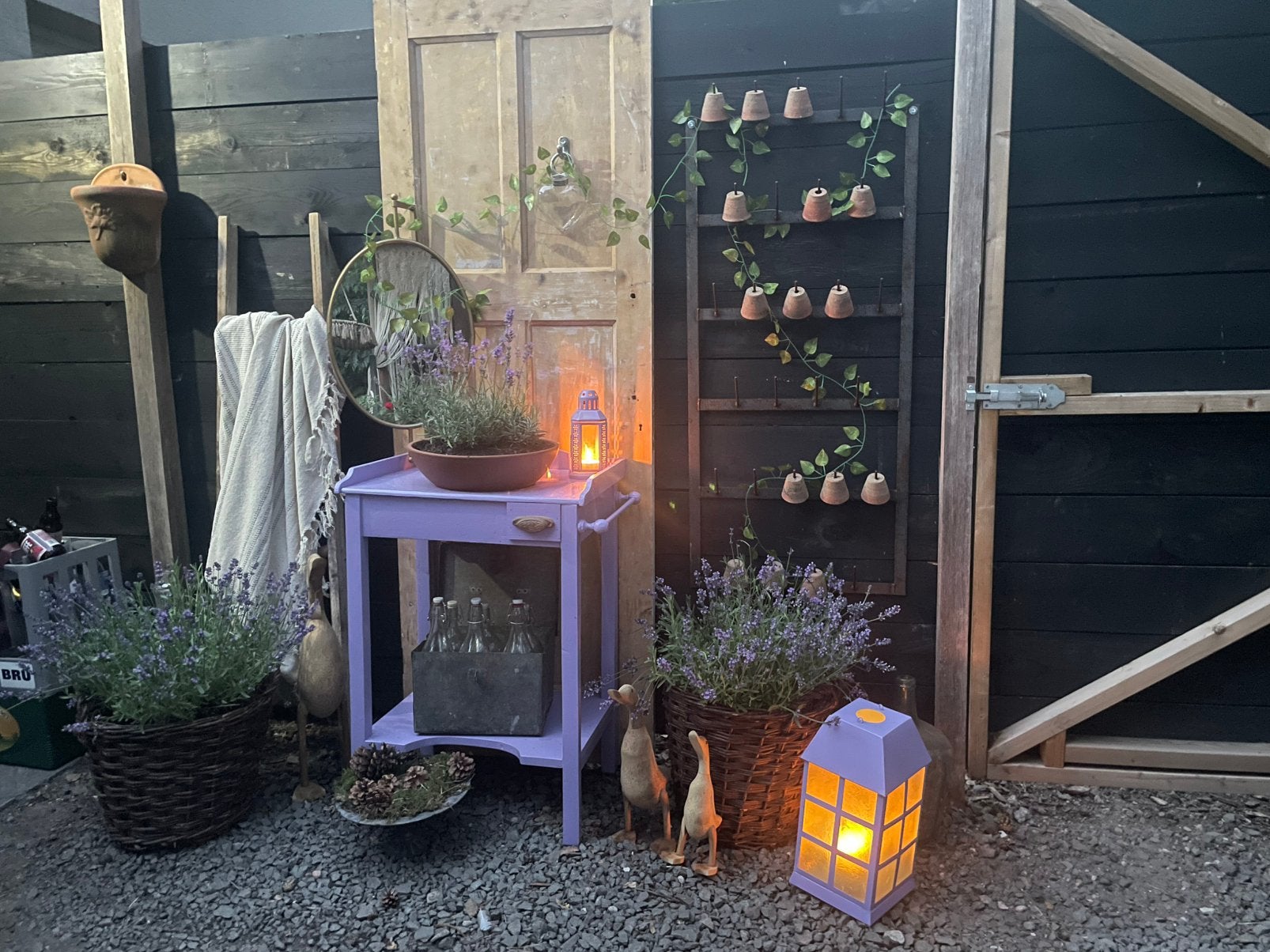 Lavendel planten taffeltje, Tuin en Terras, Tuinhuizen, Zo goed als nieuw, Ophalen