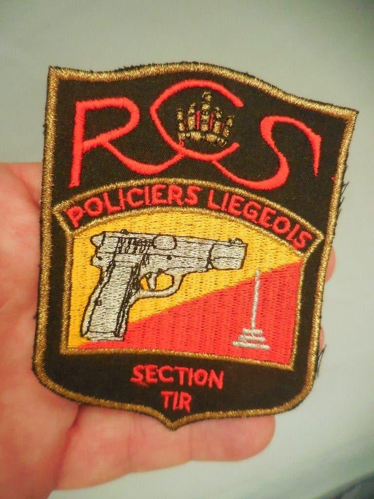 écusson Police de Liège/section Tir, Collections, Enlèvement ou Envoi
