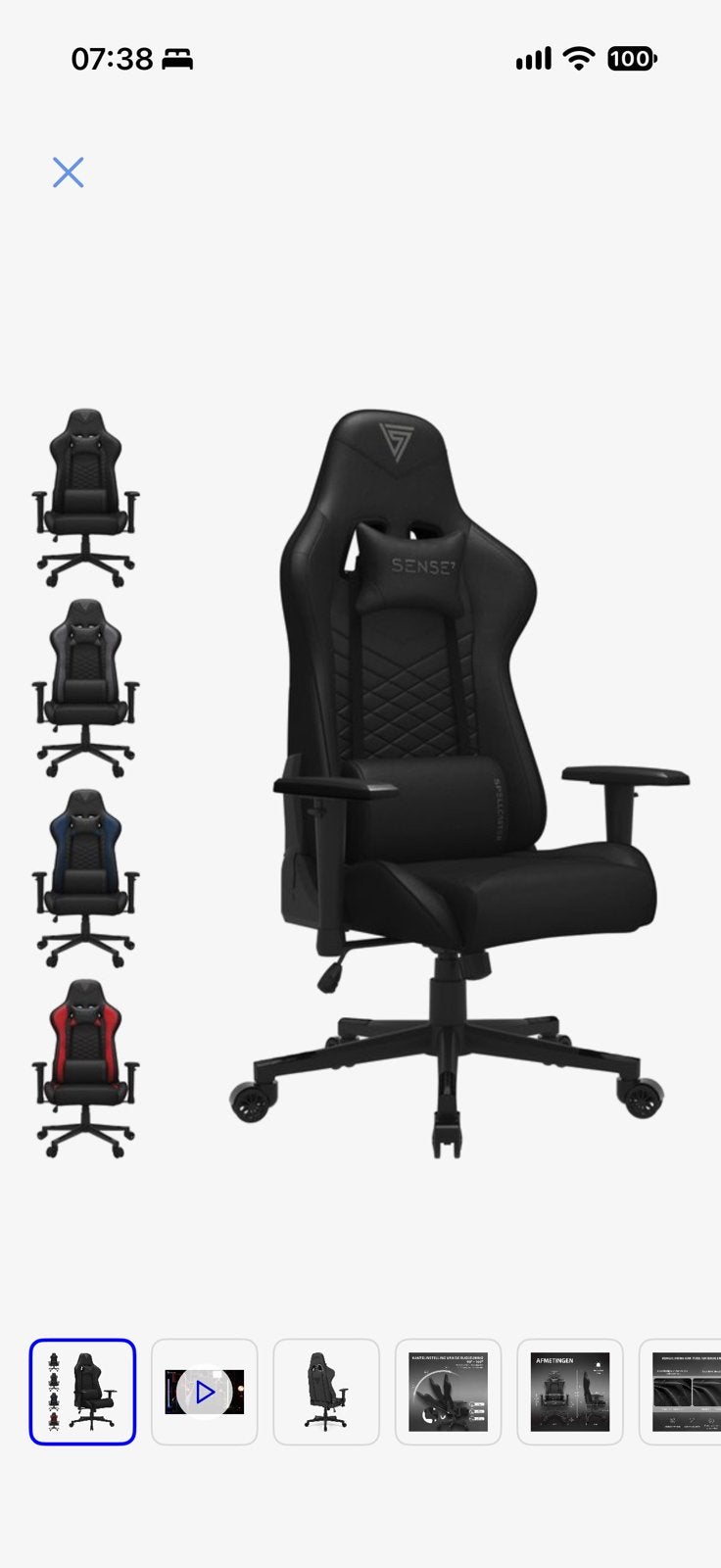 Bureaustoel NIEUW!, Ophalen, Zwart, Nieuw, Ergonomisch