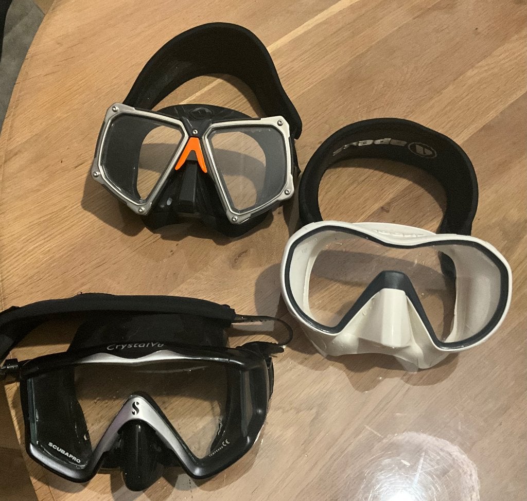 Apeks duikbrillen, Sports nautiques & Bateaux, Enlèvement, Comme neuf, Lunettes de plongée ou Tuba