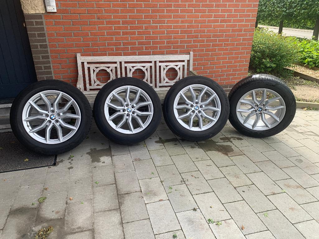 ZEER MOOIE SET ORIGINELE BMW 19 INCH VELGEN, Gebruikt, Velg(en), 265 mm, Zomerbanden