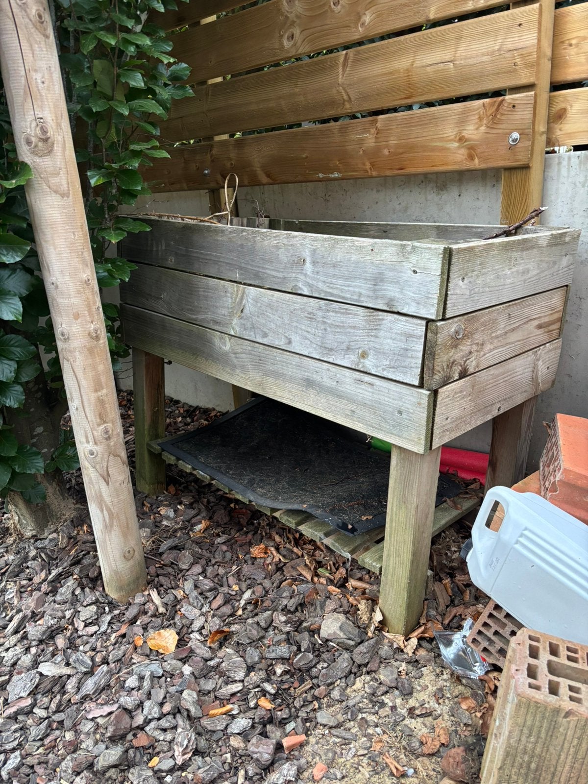 Bloembak op hoogte, Tuin en Terras, Ophalen, Gebruikt, Hout