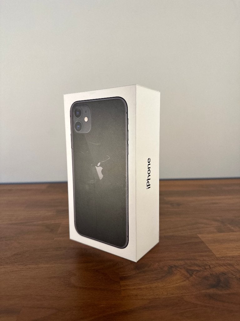 Apple iPhone 11 Space Grey 128GB met Rhinoshield bumpercase, Zwart, Zonder simlock, Zonder abonnement, 85 %