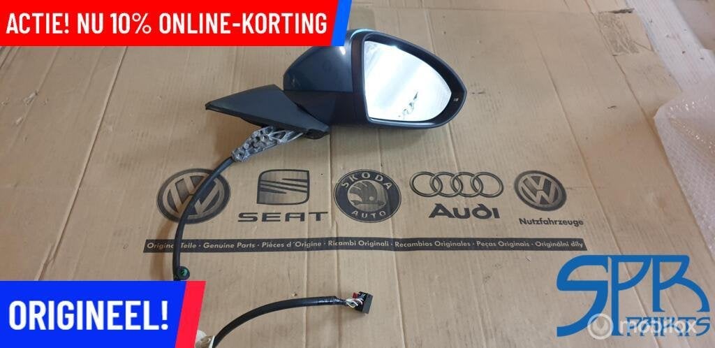 GOLF 7 7.5 RECHTS BUITENSPIEGEL Elektrisch INKLAPBAAR LA5J, Neuf, Enlèvement ou Envoi, Volkswagen, Volkswagen