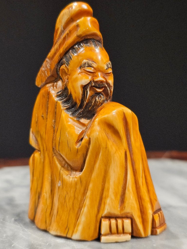 Chinees beeldje van Li Bai – mammoetivoor, Antiek en Kunst, Minder dan 20 cm, Ophalen of Verzenden, Overige materialen, Klassiek