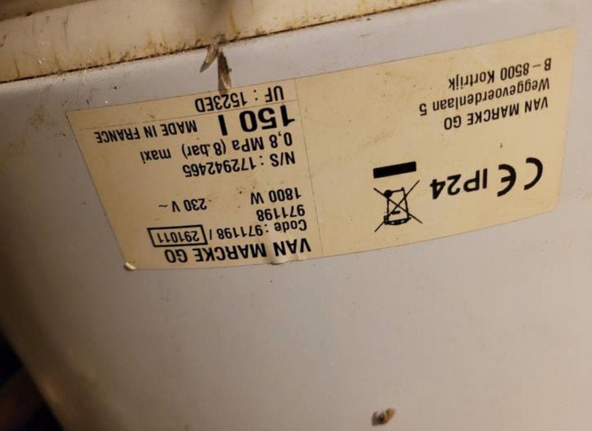 Van marcke boiler 150l droge weerstand, Elektronische apparatuur, Ophalen, Zo goed als nieuw
