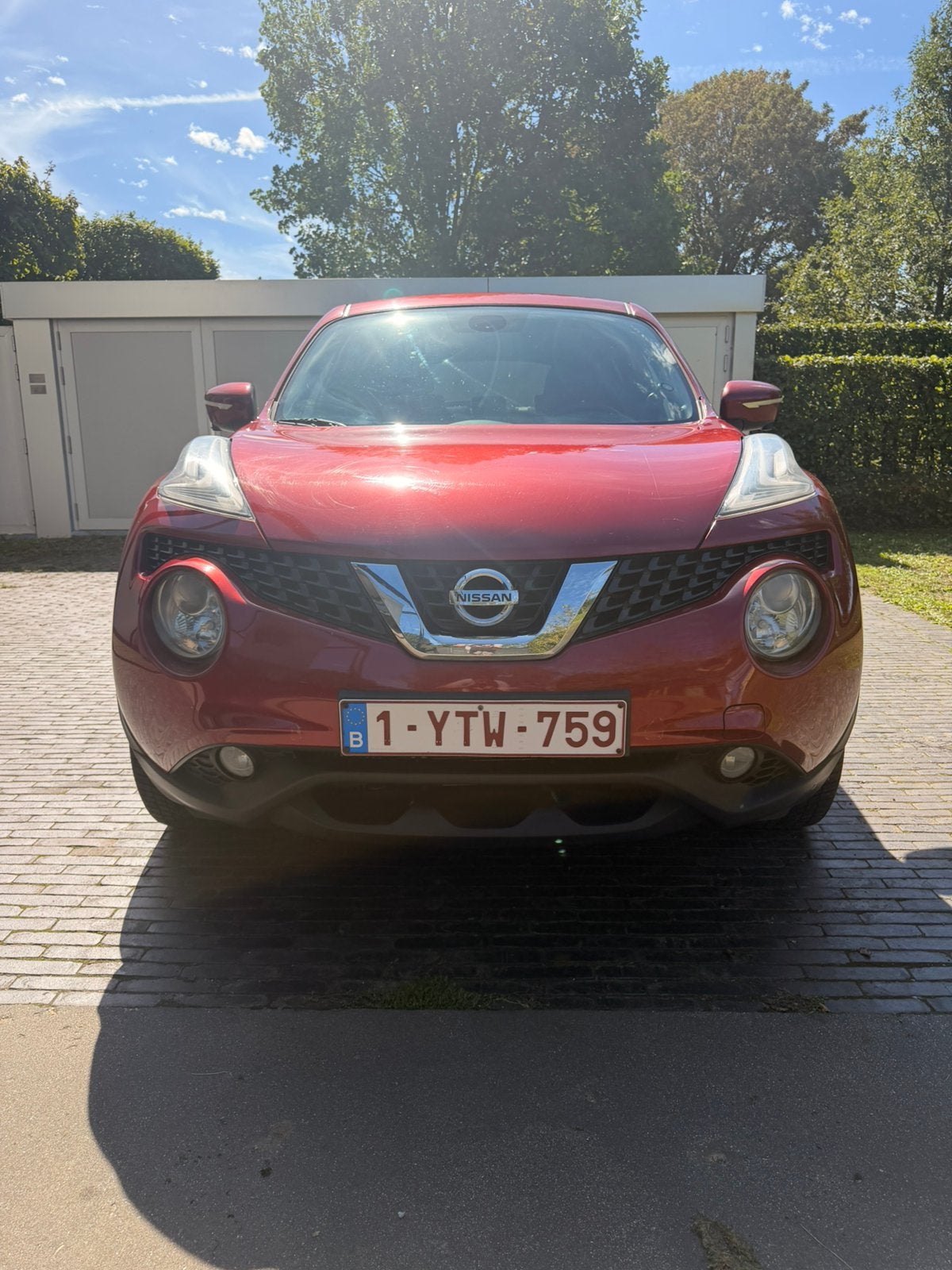 Nissan Juke 1.2 Dig T - Climatiseur Tekna (luxe) - GPS, Autos, Rouge, Achat, Entretenue par le concessionnaire, 5 portes