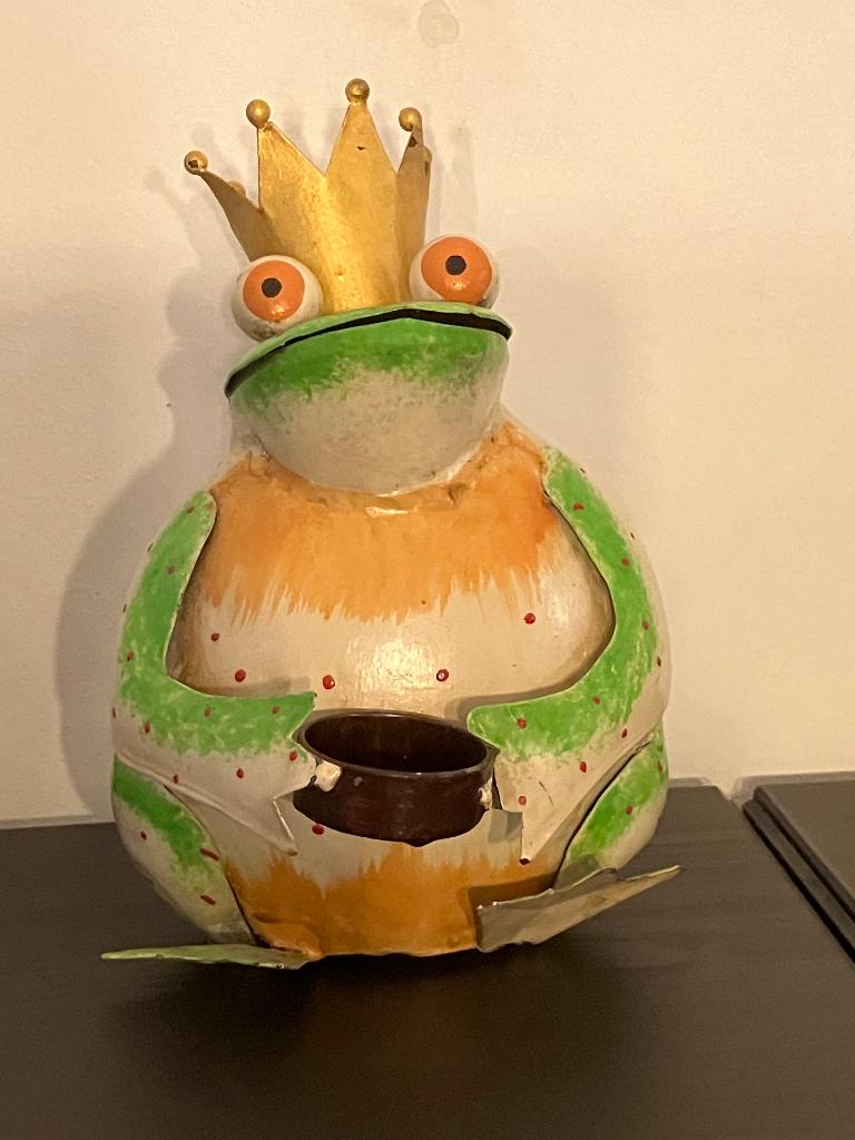Decoratieve kikker met theelichthouder, Ophalen of Verzenden, Zo goed als nieuw