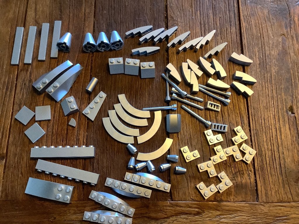 Lego stukken metallic Silver 78 stuks / 156-80, Enlèvement ou Envoi, Utilisé, Briques en vrac, Lego
