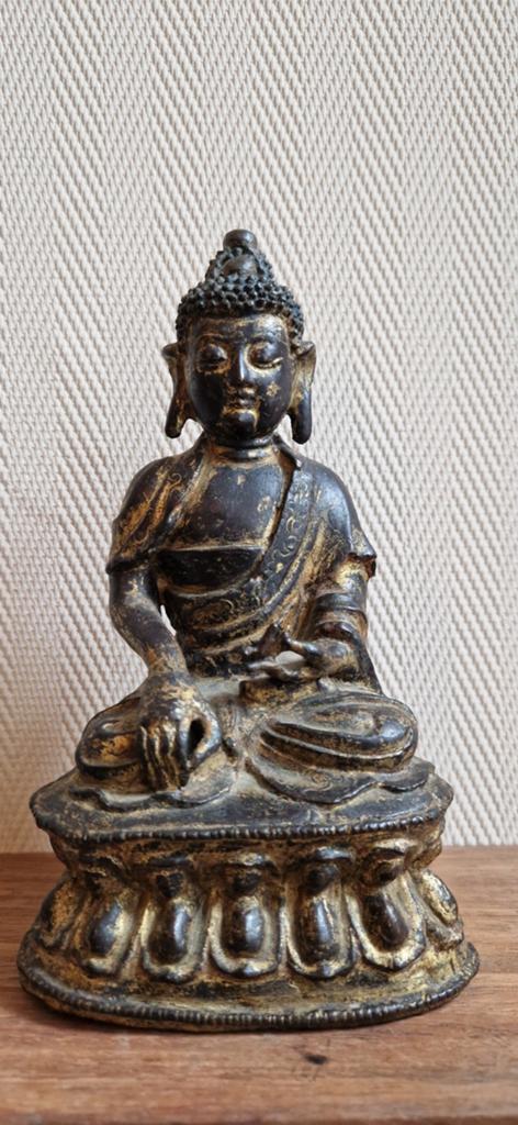 Bronze Sino Tibetain, Bouddha époque Ming ( 16/17ème ), Utilisé