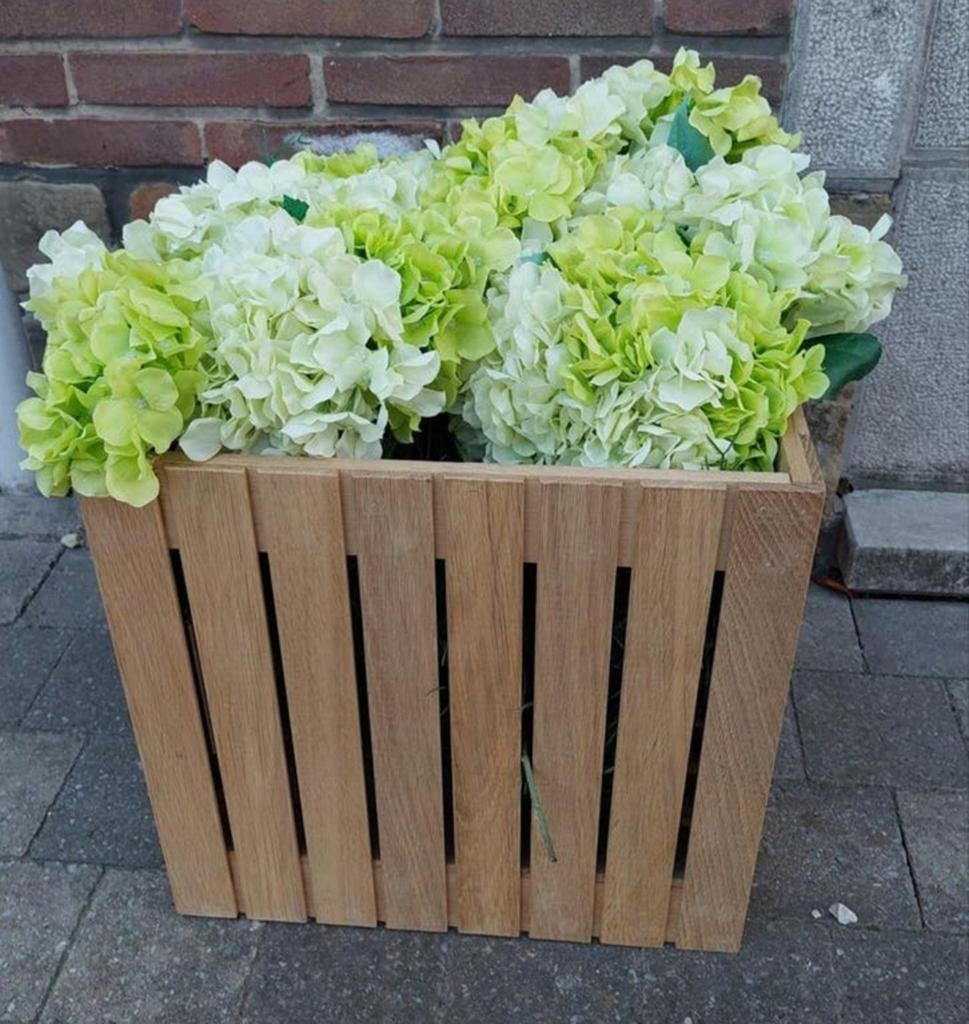 Strak en stijlvolle eiken massieve plantenbakken, Tuin en Terras, Ophalen
