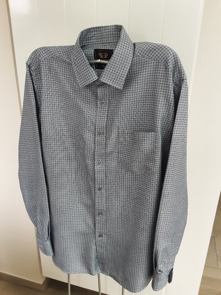 Zo goed als Nieuw: Hemd lange mouwen maat 40 *Amparo*, Kleding | Heren, Blauw, Zo goed als nieuw, Amparo, Halswijdte 39/40 (M)