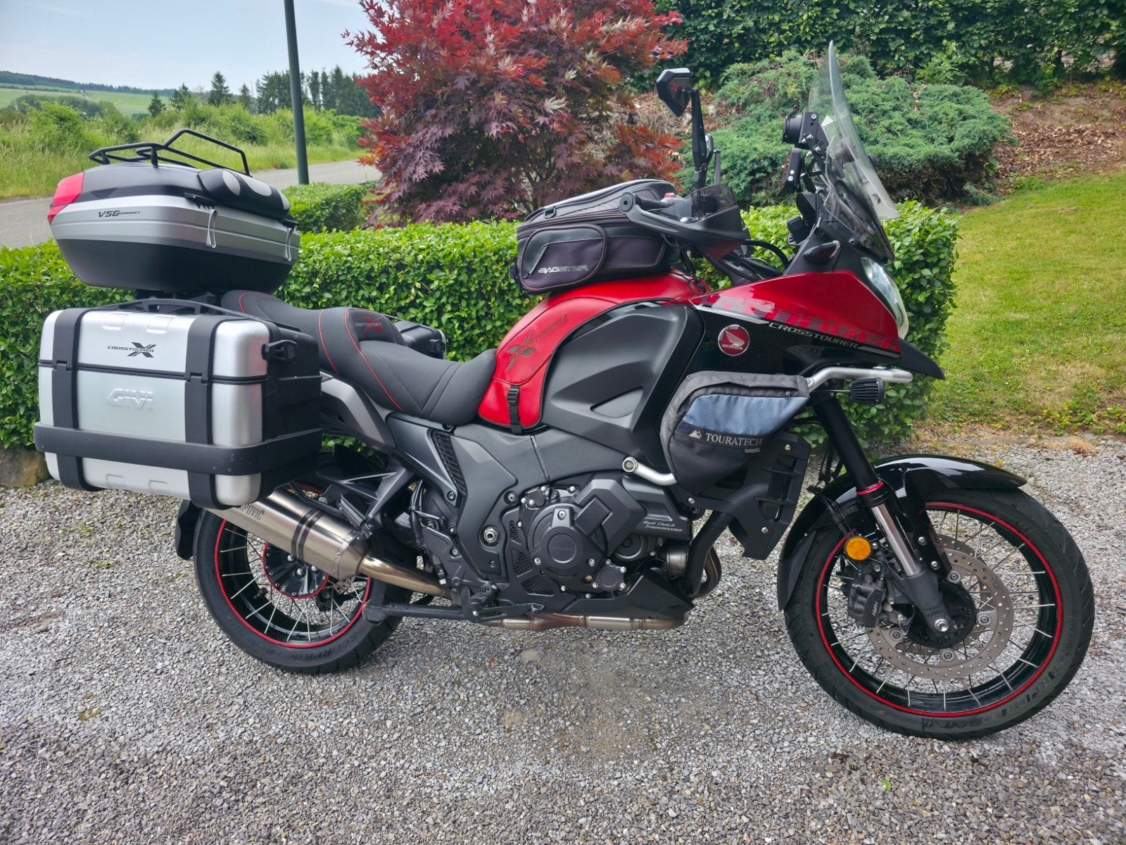 Honda Crosstourer 1200cc DCT 2017 rood, Occasion, 4 cilinders, Motorrijbewijs A, 1200 cc