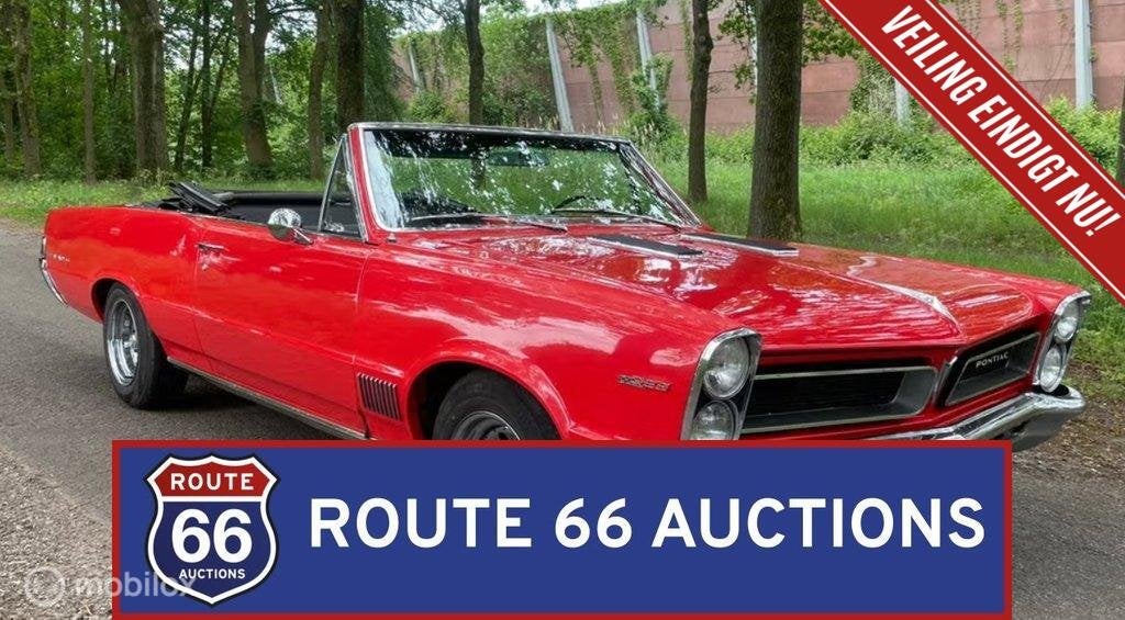 Pontiac LeMans Cabriolet | 1965 | Route 66 Auctions, Pontiac, Zwart, Bedrijf, Handgeschakeld