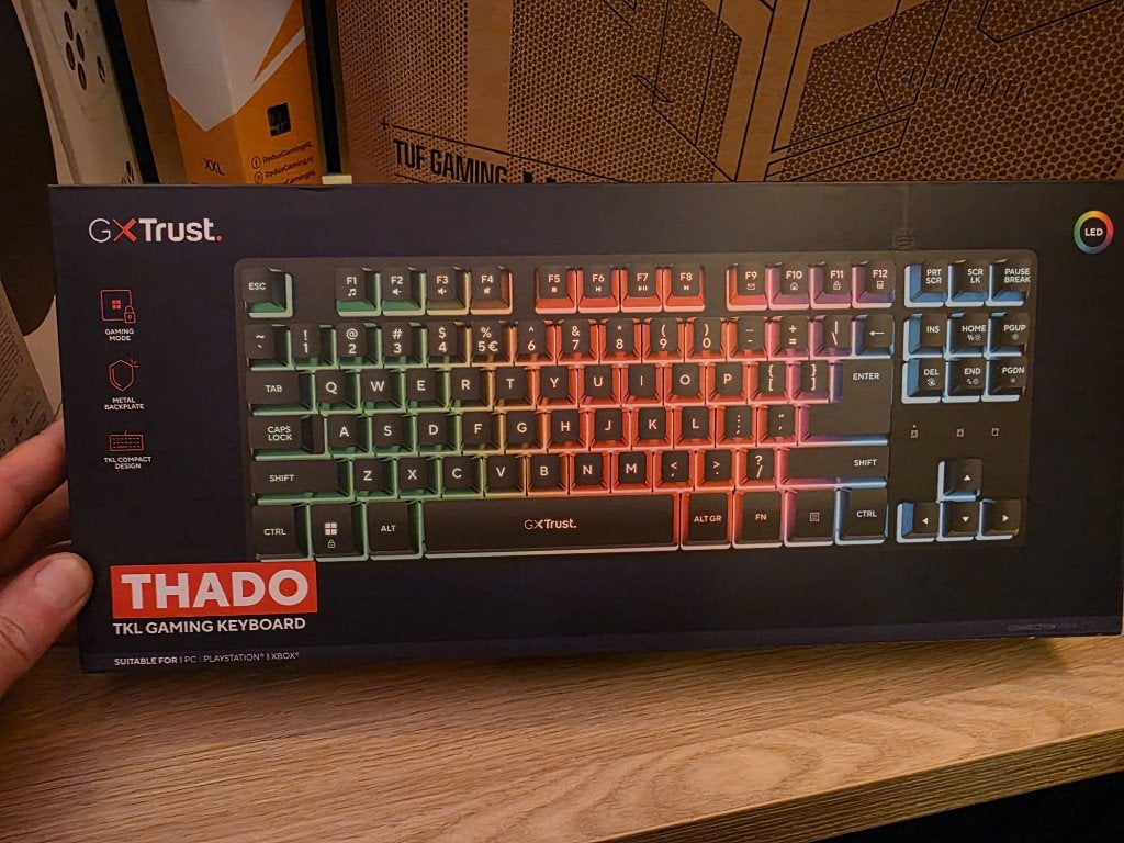 Trust GXT 833 Thado TKL gaming-toetsenbord, Computers en Software, Toetsenborden, Ophalen, Qwerty, Nieuw, Gaming toetsenbord