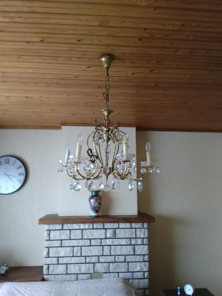 Kristallen luster, Huis en Inrichting, Lampen | Kroonluchters, Ophalen