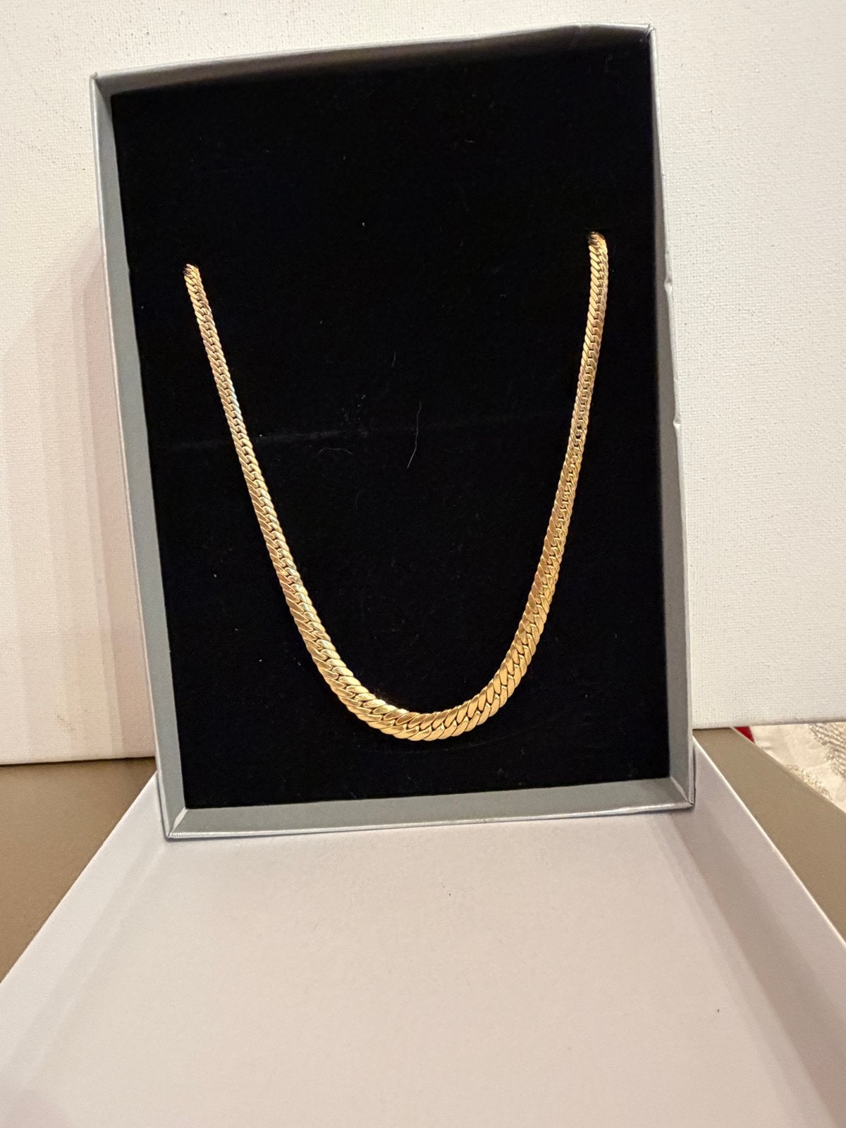 Collier en or 18 carats, Handtassen en Accessoires, Kettingen, Ophalen, Zo goed als nieuw, Goud, Goud