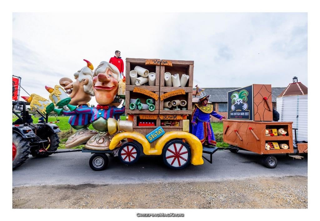 Mooie carnaval wagen bestaande uit 4 delen, Ophalen, Zo goed als nieuw, Overige typen
