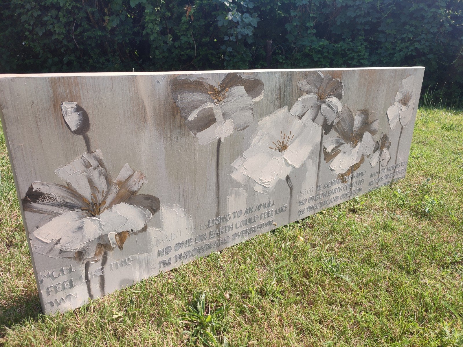 Landelijke stijlvolle kunstwerk op oliedoek, Ophalen