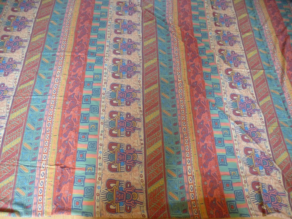 Toile AZTEKEN PRINT grande taille (drap ?) 250 x 280 cm, Enlèvement ou Envoi, Comme neuf, Dessin