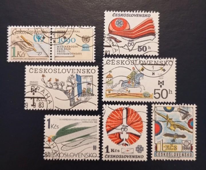 Lot of 7 CTO stamps from Czechoslovakia - assorted, Timbres & Monnaies, Timbres | Antilles néerlandaises, Envoi