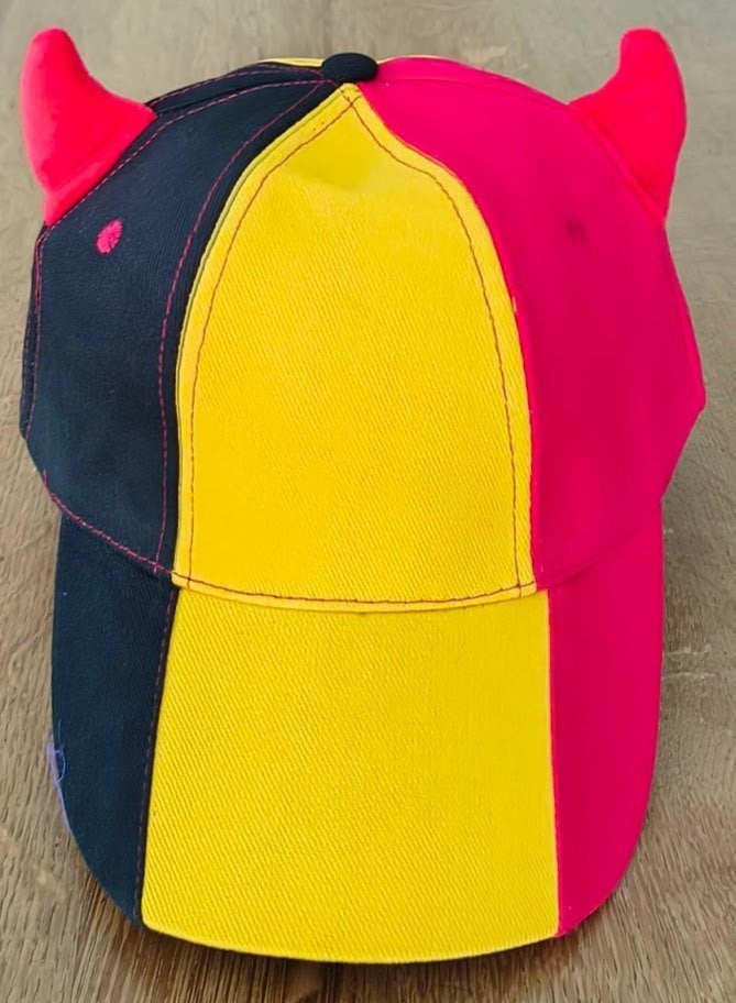 Belgische supporterspet met hoorntjes – Duivels pet, Enlèvement ou Envoi, Neuf, Casquette ou Bonnet