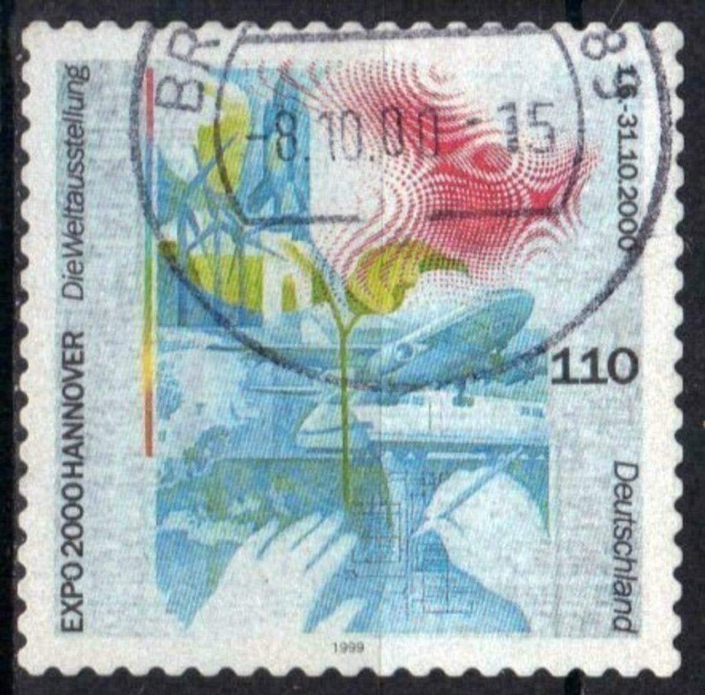 Allemagne 2000 - Yvert 1939 - Exposition universelle (ST), Envoi, Affranchi